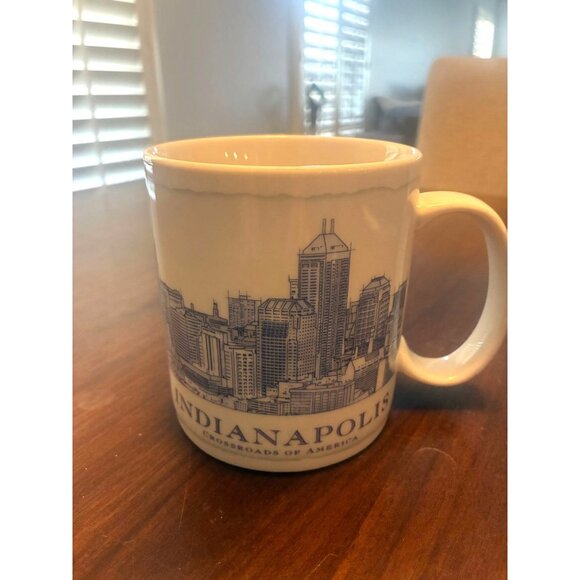 Starbucks City Mug Indianapolis 2009 Skyline Design 18 Fl Oz Ceramic Coffee Cup - Picture 1 of 4